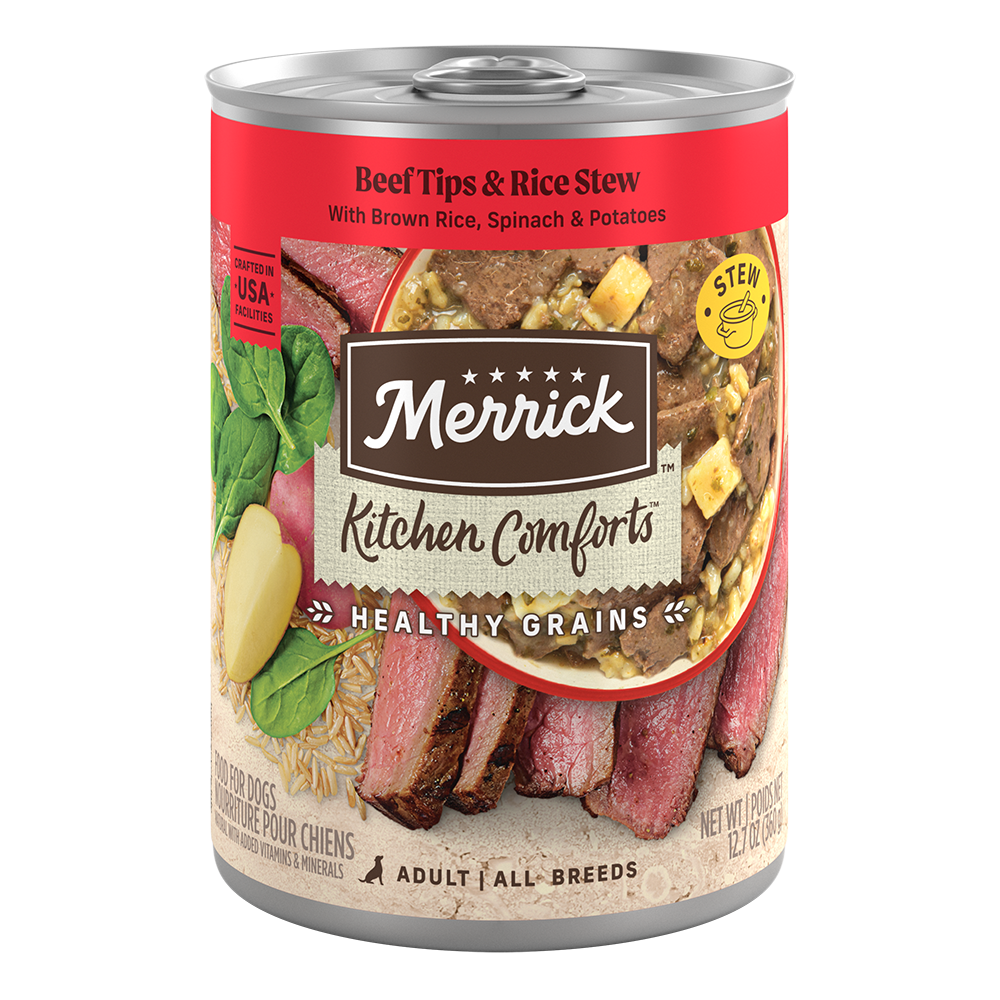 Merrick Kitchen Comforts Beef Tips & Rice Stew Wet Dog Food