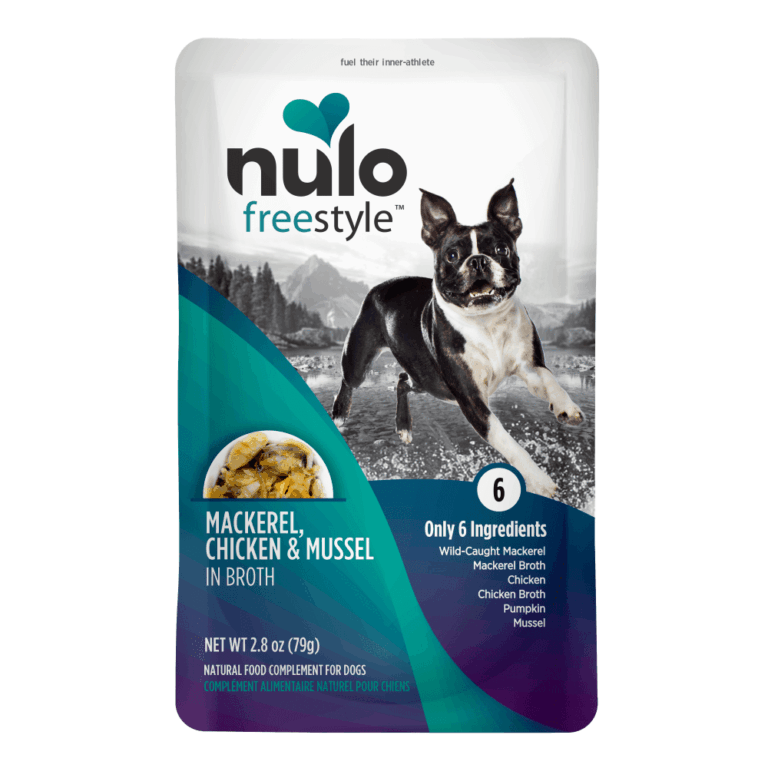 Nulo FreeStyle Meaty Pouches Mackerel, Chicken & Mussel Recipe Grain-Free Dog Food Topper