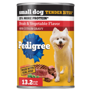 Pedigree Small Dog Food with Tender Bites, Steak & Vegetable Wet Dog Food