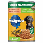 Pedigree Weight Management Chopped Ground Dinner Adult, Chicken & Rice Dinner Wet Dog Food