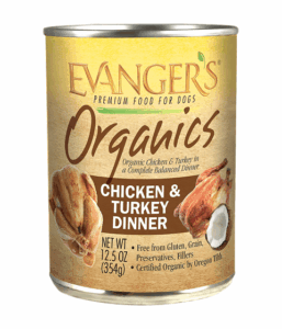 Evanger’s Organic Chicken & Turkey Dinner Grain-Free Wet Dog Food