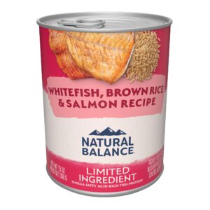 Natural Balance Limited Ingredient Whitefish, Brown Rice & Salmon Recipe Wet Dog Food
