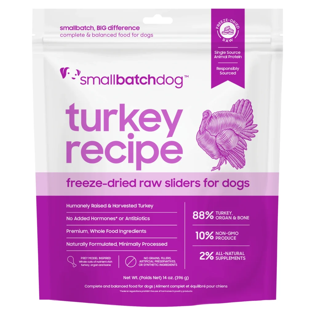 Smallbatch Turkey Sliders Freeze-Dried Dog Food