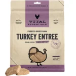 Vital Essentials Entree Turkey Mini Patties Freeze-Dried Dog Food