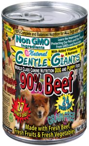 Gentle Giants already_have Natural Non GMO Ingredients Dog and Puppy Food - Fresh Beef Grain-Free Wet Dog Food